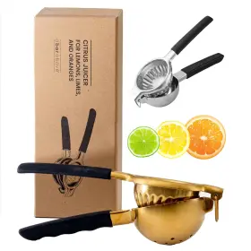 A Bar Above 810123240104 Gold Hand Juicer Heavy Duty Stainless Steel Citrus For Cocktails Fru