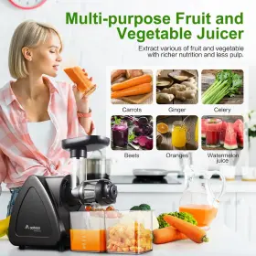 Aaobosi 746566836980 Juicer Machine Aobosi Slow Masticating Cold Press Machines With #2