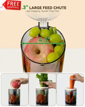 Acoqoos 705353701702 Juicer Machines Juicers Whole Fruit And Vegetable With 4.3 Inch Feeding Chu #2