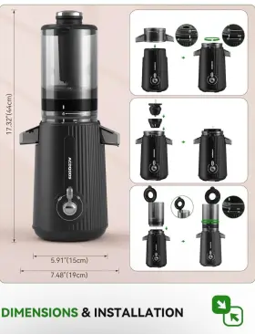 N0a38a Acoqooz Juicer Machines Cold Press Whole Fruit And Vegetable With 4.3 Inch Feeding #2