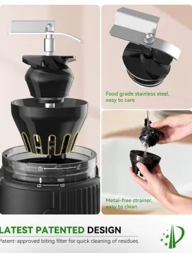 N0a38a Acoqooz Juicer Machines Cold Press Whole Fruit And Vegetable With 4.3 Inch Feeding #3
