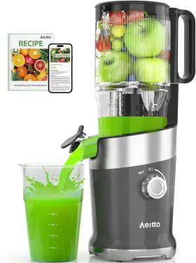 Aeitto 744759431202 Juicer Machines Fits Whole Fruits Cold Press With Wide Feed Chute