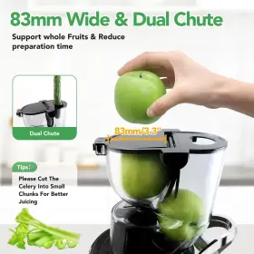 Aeitto 841837100736 Cold Press Juicer Machines With 3.3 Inch Large Feed Chute Ca #3