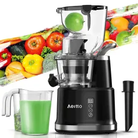 Aeitto 841837100736 Cold Press Juicer Machines With 3.3 Inch Large Feed Chute Ca