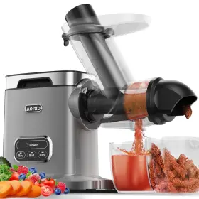 Aeitto 841837101627 1521-black Cold Press Juicer 3.6 Inch Wide Chute Slow Masticating