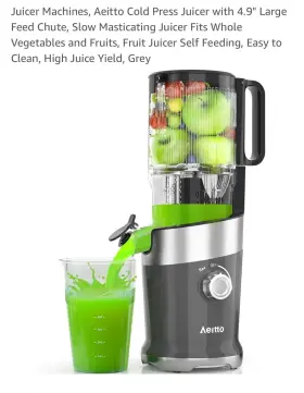 B0dnm7m939 Aeitto Juicer Machines Cold Press With 4.9 Inch Large Feed Chute Slow