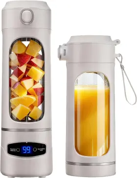 Aj-02 Aetherika Usb Rechargeable Mini Blender 600ml - Portable 12-blade Smoothie Maker