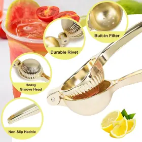 Agirlvct 705353165214 Lemon Squeezer Heavy Duty Zinc Manual Juicer Threaded Groove Fr #3