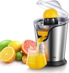 Aiheal 313042455401 Orange Juicer Machine Electric Citrus With Two Interchangeable Cones Suit