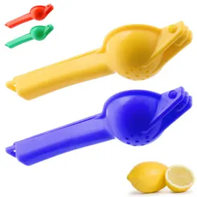 Atb-90403-2pc Alltopbargains 2pc Lemon Lime Squeezer Juicer Solid Plastic Manual Hand Press Fruit 8 Inch