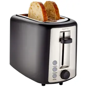 B072p11h8l Amazon Basics 2 Slice Toaster 6 Browning Settings Extra Wide Slots Black