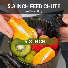 Amzchef 702367547708 Juicer Machines 5.3-inch Self-feeding Masticating Fit Whole Fr #2