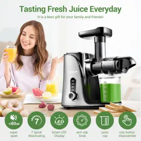 Amzchef 769390492757 Juicer Machines Slow Cold Press With 2 Speed Modes Travel Bo #3