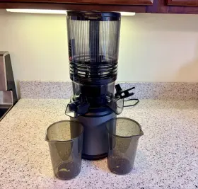 Je120-78moo Amzchef Cold Press Juicer 6 Inch Extra-wide Feed Chute Triple Stainless Steel Filter