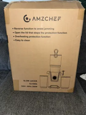 Sj-046g Amzchef Juicer Machines 4.1ftft Large Feed High Juice Yield Cold Press Juicereasy To Clean
