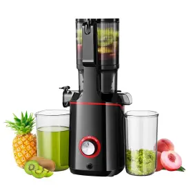 Amzchef Tm-ul-sj-045e-bk Slow Juicer Machine High Juicing Rate Quiet Motor With Rever