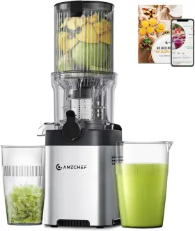 Zm1902m Amzchef Cold Press Juicer Machines - 4.6 Inch Large Feed Chute