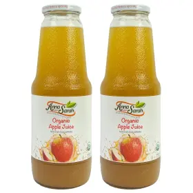 Anna And Sarah 192548000663 Organic Apple Juice - Glass Bottle 33.8 Ounce Pack Of 2