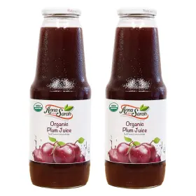 Anna And Sarah 192548000687 Organic Tart Plum Juice - Glass Bottle 33.8 Ounce Pack Of 2