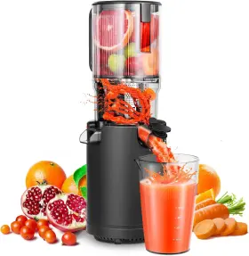 Zm1907b Aobosi Hand-free Cold Press Juicer No-prep 5.2 Inch Large Feed - Check Pictures