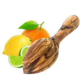 Aramedia 036663142283 Olive Wood Lemon Juicer/lemon Reamer - Handmade Held For Lemons Limes