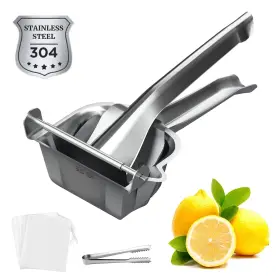 Azulhome 762178672112 304 Stainless Steel Lemon Squeezer Set Extra Large Manual Citrus New