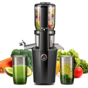 Yzj500 Bambrox Cold Press Juicer Machines With 4.2 Inch Wide Feed Chute 250w Slow Masticating J