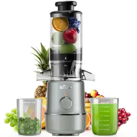 Bear 198715591316 Masticating Juicer Machine Slow Cold Press With 4.1in Large Feeding