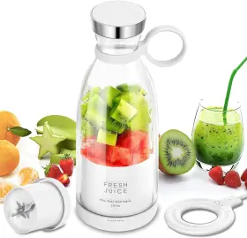Bebesiri 735072556239 Personal Portable Blender 350ml Usb Rechargeable Smoothie Maker With Stainless