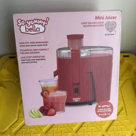 Xj-14202c1 Bella So Yummy Mini Juicer Red 150w Centrifugal Bpa-free Dishwasher Safe Cup