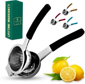 Bellemain 810046311110 Stainless Steel Lemon Squeezer And Lime Press - Heavy Duty Manual Citrus Juicer