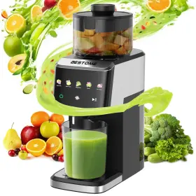 Bestome 710913390388 Cold Press Juicer 5.12 Inch Wide Feed Chute Juice Extractor Machine Slow Mastic