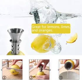 Bestutensils 723610246919 Best Utensils Stainless Steel Manual Lemon Juicer Squeezer Reamer 18/8 Stainl #3