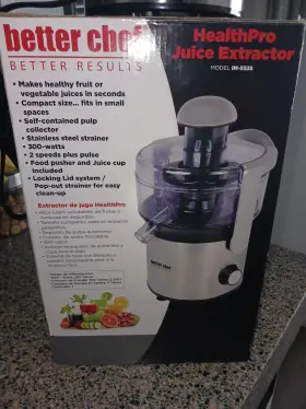 Im-553s Better Chef Health Pro Juice Extractor Sliver. Never Used. 120v. 2 Speed. Stainless Steel