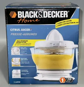 Cj600w Black Decker 050875535787 And Home Citrus Orange Juicer White 34 Oz. - New Open Box