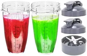 Nb-101b Blend Pro Nb-101s 2 Pack 32 Oz Cup And Lids Extractor Blade For Nutribullet Nb-201