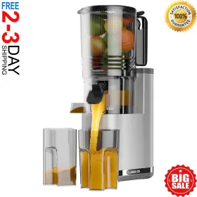 Branded 256956 Cold Press Juicer 6.5 Extra Large Feed Chute Machines Hands Free 350w
