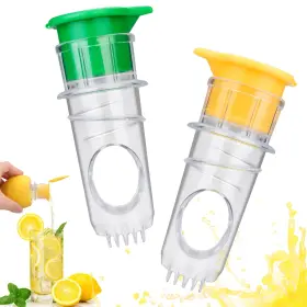 Zq20250701 Branded 2pcs Mini Lemon Squeezer Screw Top Juicer With Built-in Filter Small Lim