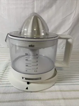 4161 Braun 23s3 Compact Citrus Juicer Model Vtg Tested Works Fruit Juice Cord Keeper