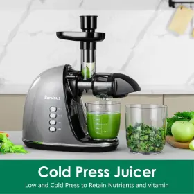 Zm1506 Brecious Fruit Slow Masticating Cold Press Juicer With 2 Speed Modes And Quiet Motor #3