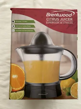 J-17bk Brentwood Electric Automatic Citrus Juicer Extractor Pulp 2-way Direction 40 Oz