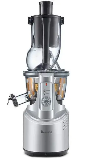 Bjs700si1bus1 Breville Big Squeeze Slow Juicer 240w Wide Feed Chute Silver