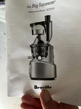 Bjs700sil1bus1 Breville Used- Bjs700sil The Big Squeeze Slow Juicer