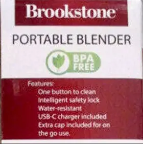 Inv00820 Brookstone Portable Blender Usb-c Rechargeable Fruit Smoothie Mixer Machine 500ml Or 16.9oz #2
