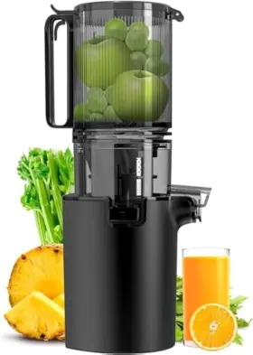 Agq1133 Canoly Masticating Juicer Machines 5.3-inch Slow Cold Press With Larger Feed Ch