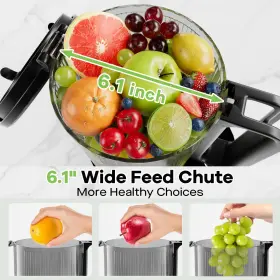 Je-73m-ab Canoly Cold Press Juicer 6.1 Inch Wide Feed Chute Juicers With 350w Power Motor Slow Mast #2