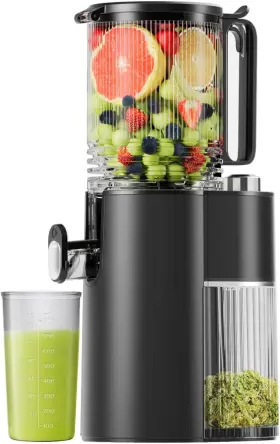 Je-73m-ab Canoly Cold Press Juicer 6.1 Inch Wide Feed Chute Juicers With 350w Power Motor Slow Mast