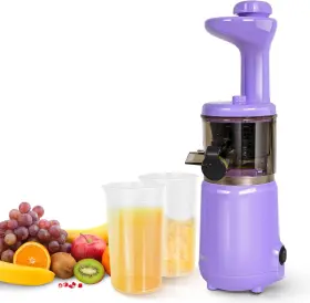 Sj44820 Caynel Compact And Portable Cold Press Juice Masticating Slow Juicer Purple