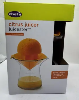Chefn 848057002383 Juicester Citrus Juicer Yellow - Hand Wash Glass Effortless Juice Extraction