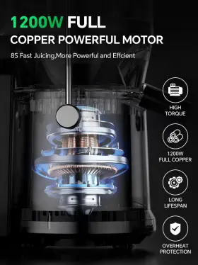 Chopjoy 735749207631 Juicer 1200w Machine With 3 Inch Feed Chute For Whole Fruits And Vegs Du #2